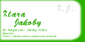 klara jakoby business card