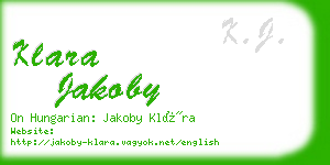 klara jakoby business card